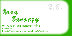 nora banoczy business card